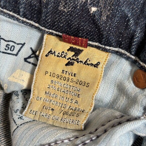 7 For All Mankind Women's Distressed Crop Boycut Jeans Size 27 - Picture 7 of 9